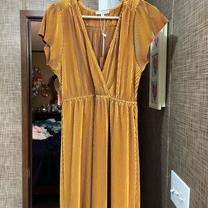 Baltic Born - Athena Style Saffron Pleated Maxi Dress (L) NWT